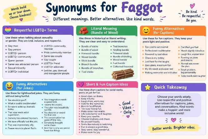 synonyms for faggot