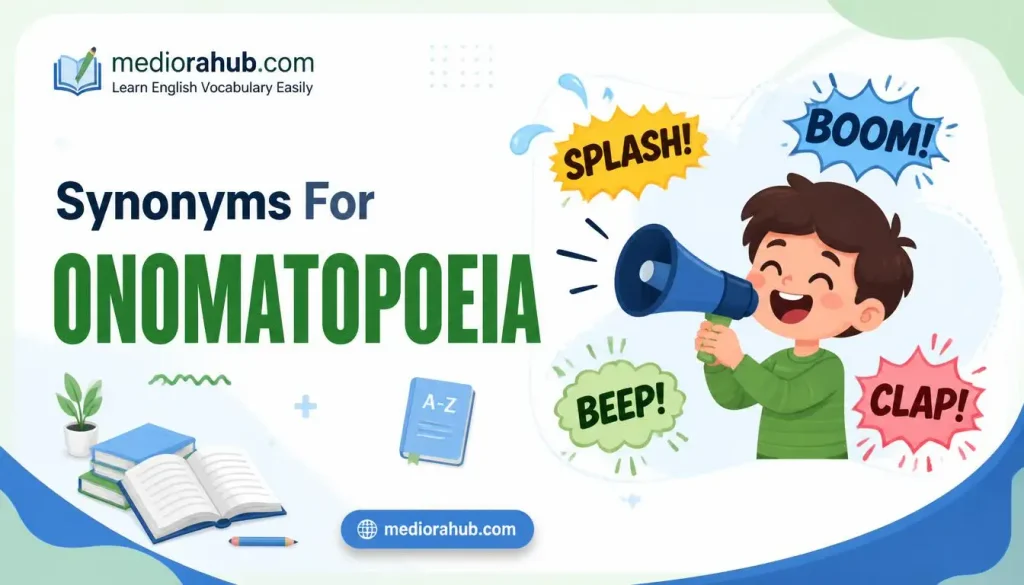 synonyms for onomatopoeia