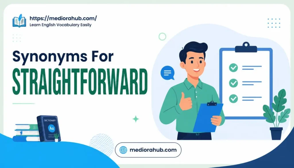 Synonyms of Straightforward