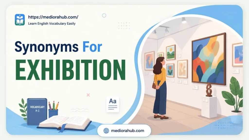 synonyms of exhibition